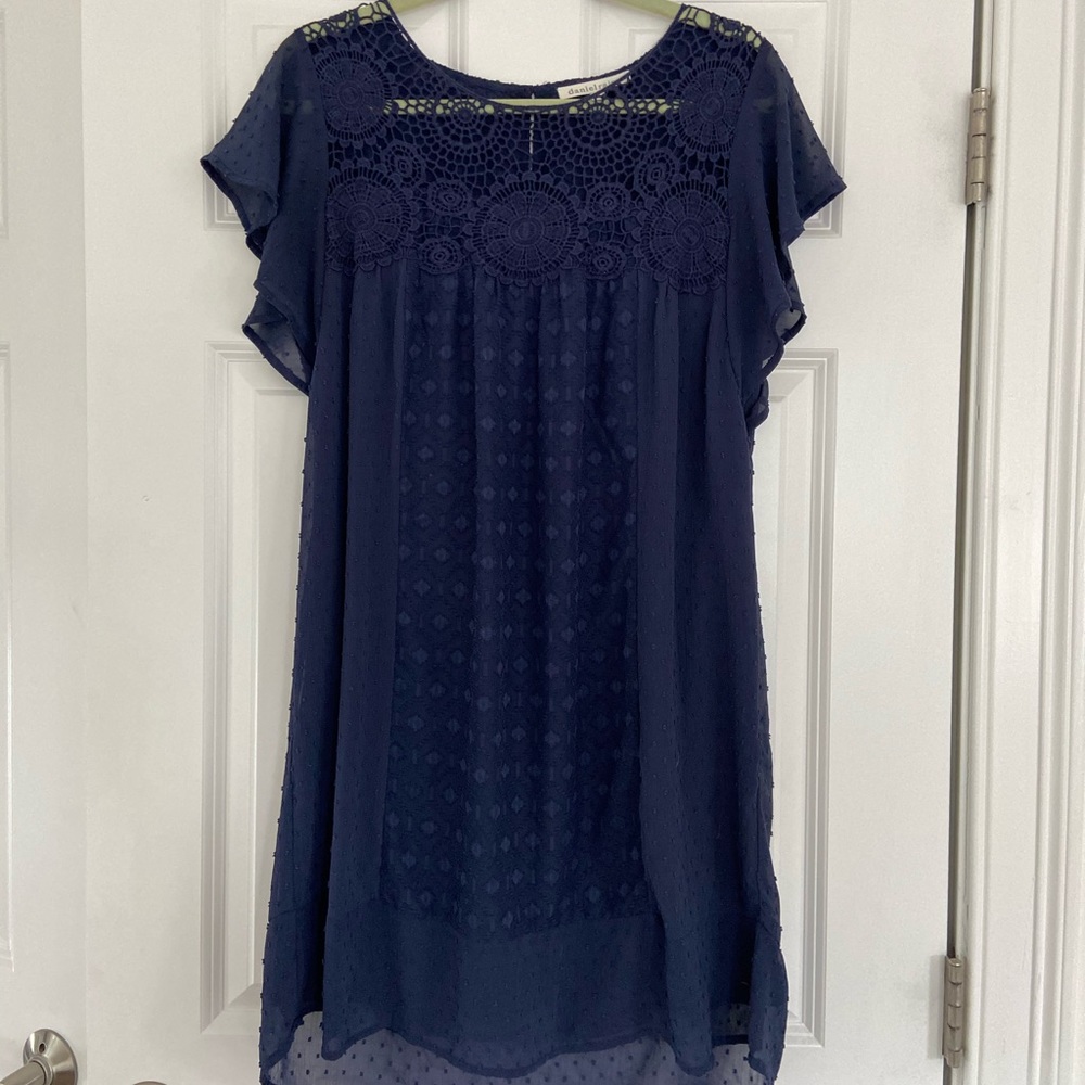 Navy Blue Flowy Dress